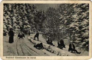 Rodelheil Ebenhausen im Isartal / winter sport, sledding (EM)