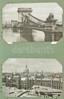 Múlt századfordulós képeslap album jó állapotban, benne közel 300 képeslap főleg modern anyag benne ...