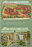 Múlt századfordulós képeslap album jó állapotban, benne közel 300 képeslap főleg modern anyag benne ...