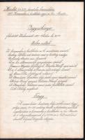 1887 Bp.-Kolozsvár, Közmunka és közlekedésügyi miniszter jegyzőkönyvének korabeli másolata a maroslu...