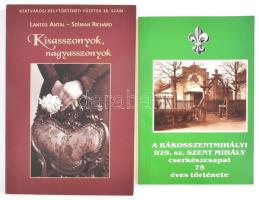 2 db dedikált könyv: Szlavkovszky László: A rákosszentmihályi 929. sz. Szent Mihály cserkészcsapat 75 éves története. (Bp.), 2002, Rákosszentmihályi 929. sz. Szent Mihály Cserkészcsapat. Kiadói papírkötés. + Lantos Antal - Széman Richárd: Kisasszonyok, nagyasszonyok. Kertvárosi Helytörténeti Füzetek 38. sz. Bp., 2015, Corvin Művelődési Ház. Kiadói papírkötés.