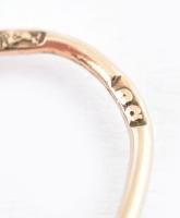 Arany (Au) 14 K fülbevalópár, jelzett, sérült, nettó: 0,9 g