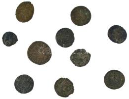 Római Birodalom 10db-os bronz érmetétel a III-IV. századból T:VF,F Roman Empire 10pcs bronze coin lot from the 3rd-4th century C:VF,F