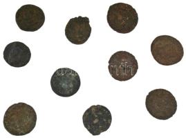 Római Birodalom 10db-os bronz érmetétel a III-IV. századból T:VF,F Roman Empire 10pcs bronze coin lot from the 3rd-4th century C:VF,F