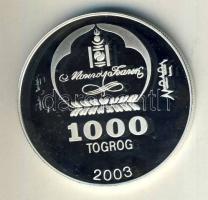 Mongólia 2003. 1000T Ag "Ázsia történelme-Buddha" T:PP