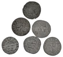 Lengyel Királyság ~16-17. század 6db-os Ag érmetétel (összsúly: 5,52g) T:VF,F Polish Kingdom ~16th-17th century 6pcs Ag coin lot (total weight: 5,52g) C:VF,F