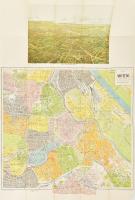 cca 1900 Plan von Wien, 1:15 000, Mit Verzeichnis sämtlicher Straßen, Gassen und Plätze der einundzwanzig Bezirke von Wien, 75×51 cm