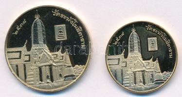 Thaiföld DN "V. Rama király" aranyozott fém emlékérem pár a Magyar Pénzverő kiadásában (25...