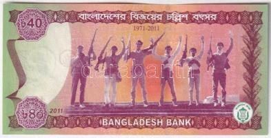 Banglades 2011. 40T "Függetlenség" emlékkiadás T:UNC Bangladesh 2011. 40 Taka "Indepe...