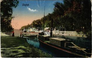 Siófok, Sió csatorna kikötő, SOMOGY (exRohan) gőzhajó (Rb)