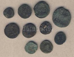 Római Császárság 10db kisbronz T:vegyes
