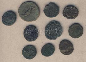 Római Császárság 10db kisbronz T:vegyes