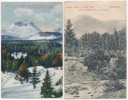 Tátra, Vysoké Tatry; - 5 db régi képeslap / 5 pre-1945 postcards