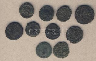 Római Császárság 10db kisbronz T:vegyes