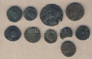 Római Császárság 10db kisbronz T:vegyes