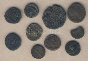 Római Császárság 10db kisbronz T:vegyes