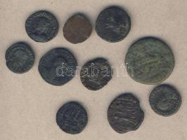 Római Császárság 10db kisbronz T:vegyes