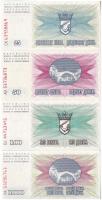Bosznia-Hercegovina 1992. 25D + 50D + 100D + 1000D T:I Bosnia-Hercegovina 1992. 25 Dinara + 50 Dinar...