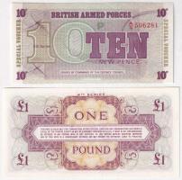 Nagy-Britannia / Katonai kiadás 1962. 1P "4. sorozat" + 1972. 10p "6. sorozat" T...