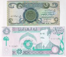 Irak 1984. 1D + 1991. 100D "Öbölháborús kiadás" T:UNC Iraq 1984. 1 Dinar + 1991. 100 Dinars "Emergency Gulf War Issue" C:UNC