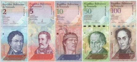 Venezuela 9xklf bankjegy 2007-2018. 2B-20.000B T:UNC Venezuela 9xdiff banknotes 2007-2018. 2 Bolívares - 20.000 Bolívares C:UNC