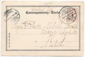 1899 (Vorläufer) Hölgy és udvarlója / Lady with his suitor. Fr. W. Juxenberg Künstlerpostkarte aus V...