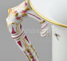 Herendi Rothschild mintás porcelán váza, kézzel festett, jelzett, hibátlan, m: 36,5 cm