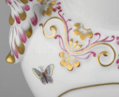 Herendi Rothschild mintás porcelán váza, kézzel festett, jelzett, hibátlan, m: 36,5 cm