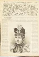 1893 Magyar Bazár XXVIII. évfolyama. Félvászon-kötésben, kopott borítóval, hiányos: két lap hiányzik...