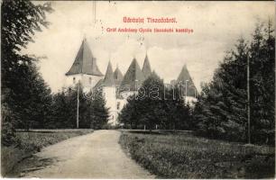 1908 Tiszadob, Gróf Andrássy Gyula kastélya. Szendy János kiadása