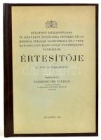 1933 Bp., Budapest Székesfőváros IV. kerületi Prohászka Ottokár utcai községi polgári leányiskola és a vele kapcsolatos háztartási továbbképző tanfolyam értesítője, újrakötött, 24p