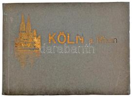 cca 1900-1910 Köln am Rhein, album 15 db fekete-fehér képpel, papírkötésben, 24x17,5 cm