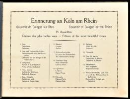 cca 1900-1910 Köln am Rhein, album 15 db fekete-fehér képpel, papírkötésben, 24x17,5 cm