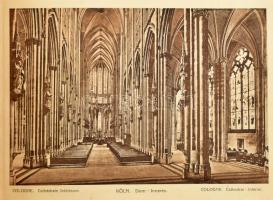 cca 1900-1910 Köln am Rhein, album 15 db fekete-fehér képpel, papírkötésben, 24x17,5 cm