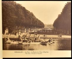 cca 1900-1910 Versailles et les Trianons, 2 db képes album, 30,5x21 cm és 20x11,5 cm méretben