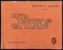 cca 1910 Paris / Párizs, nagyméretű album 24 db fekete-fehér képpel, kissé sérült borítóval, 29,5x23,5 cm