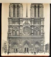 cca 1910 Paris / Párizs, nagyméretű album 24 db fekete-fehér képpel, kissé sérült borítóval, 29,5x23...