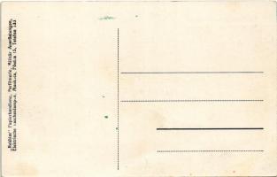 Kárpátok, utca. Reklám kiadása Munkács Fő utca 15. / road in the Carpathian Mountains