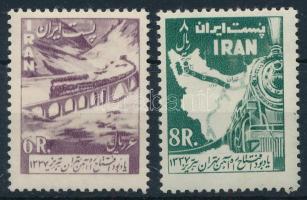 1958 A Teherán-Tabriz vasútvonal befejezése sor Mi 1026-1027