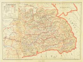 1984 Erdély térképe, 1891-es kiadás reprintje (Orbán Balázs: Torda város és környéke c. könyv melléklete), 51x37 cm