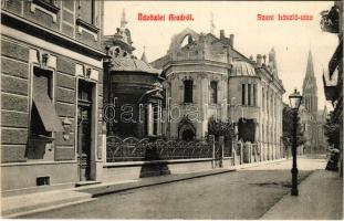 1909 Arad, Szent László utca. Kerpel Izsó kiadása. Ruhm Ödön felvétele / street view