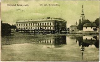 1910 Belényes, Beius; Görögkatolikus fiúinternátus. Süssmann Lázár kiadása / Greek Catholic boarding school for boys (EK)