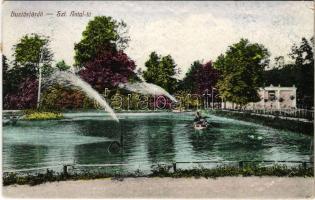 1918 Buziásfürdő, Baile Buzias; Szent Antal tó / spa, lake (EK)