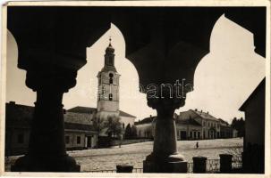 Szilágycseh, Cehu Silvaniei; utca, templom, gyógyszertár, üzletek / street view, church, pharmacy, shops (EM)