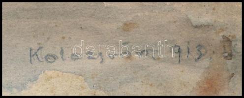 Johan Hugó (1891-1956): Kolozsvár környéki táj (Erdély), 1913. Akvarell, papír, jelezve balra lent: ...