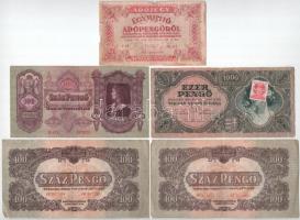 1930-1946. 5db-os pengő, adópengő, Vöröshadsereg Parancsnoksága pengő bankjegy tétel