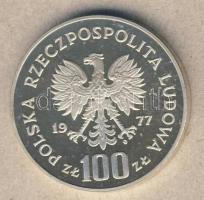 Lengyelország 1977. 100Zl Ag "Hal" próba T:PP Tanúsítvánnyal!