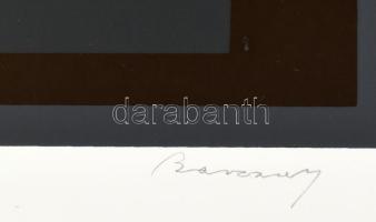 Barcsay Jenő (1900-1988): Alakok. Szitanyomat, papír, jelzett, sorszámozott 74/140. 26x58 cm Üvegeze...