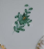 Herendi zöld Apponyi mintás lámpa, szép állapotú búrával. Kézzel festett, jelzett, hibátlan. 40 cm