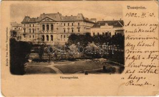 1902 Veszprém, Vármegyeháza, Pósa Endre kiadása (EK)